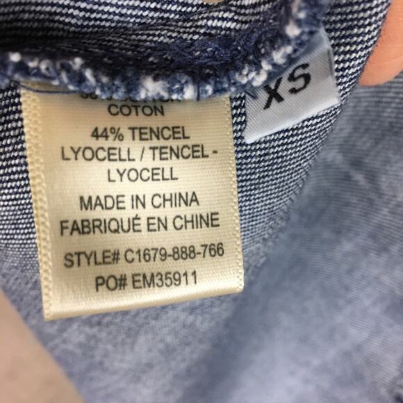 Cloth & Stone Blue Denim Sleeveless Asymmetrical Hem Dress XS - Picture 7 of 7